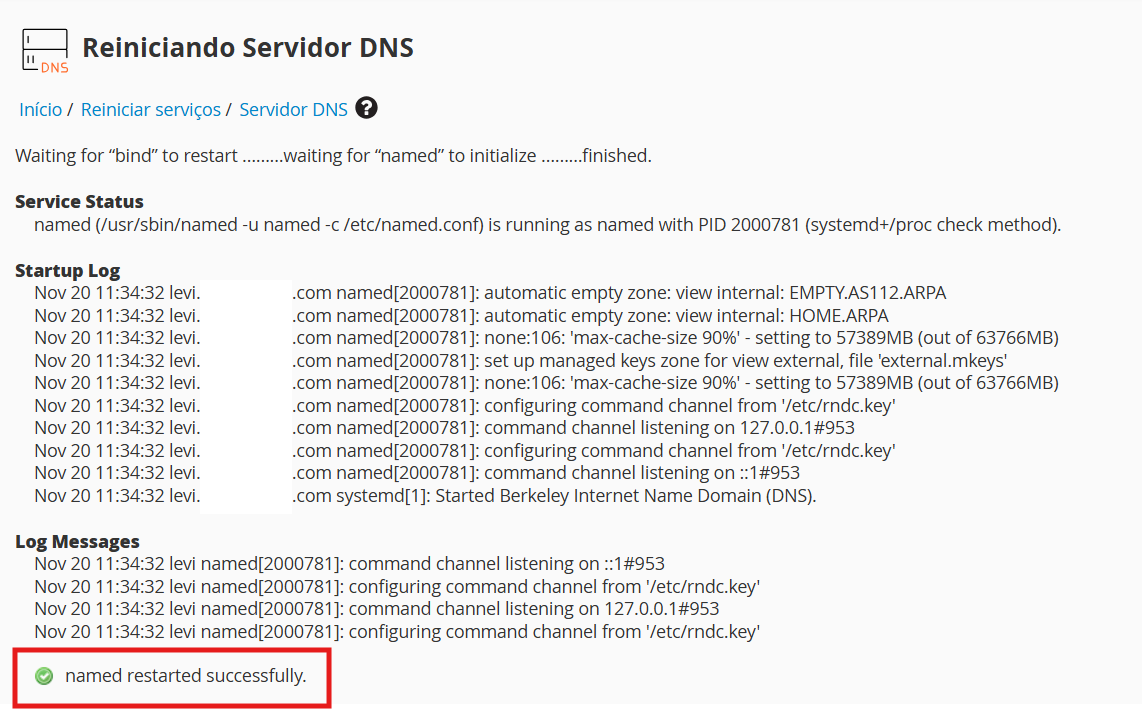 cpanel-named-restarted-successfully